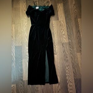 Elegant Black Velvet Gown